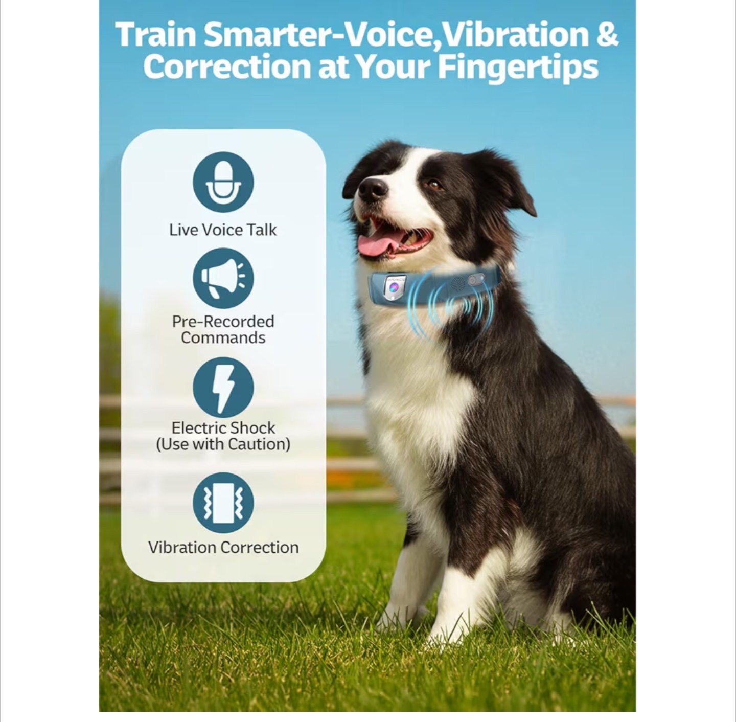 GPS Wireless Dog Fence System with 2K Camera, Live Video, 5 Day Battery, SEALED