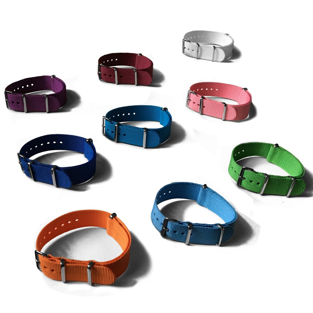 Solid Color - Ballistic Nylon Military Watch Strap - 20mm
