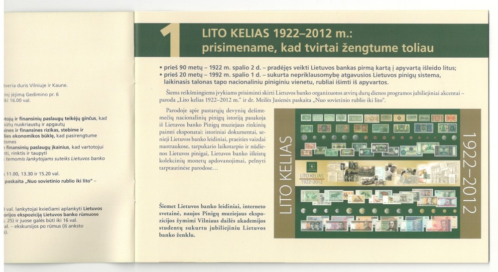 Lithuania bank BOOKLET for open doors 2012