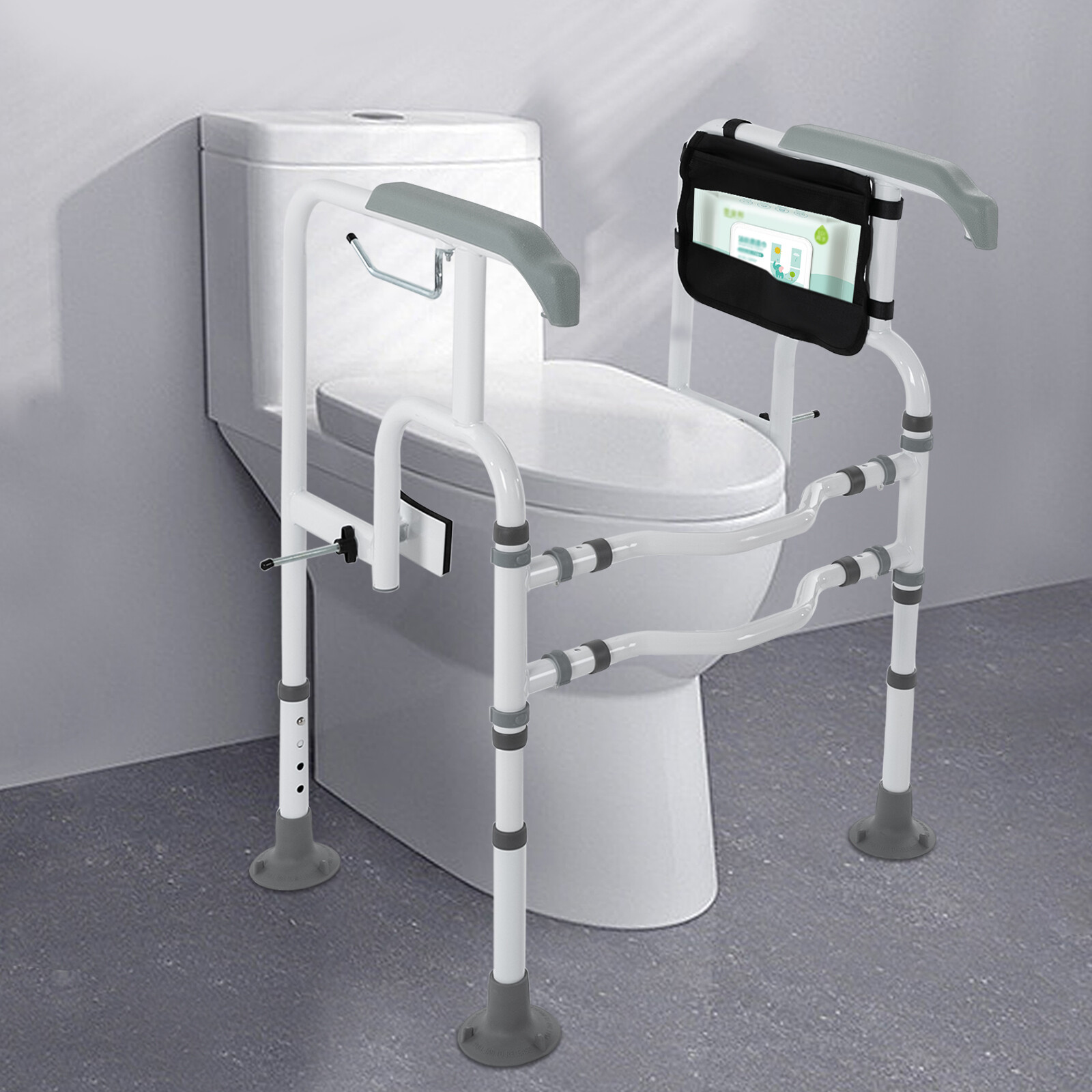 Foldable Toilet Frame Support Standing Aid Safety Grab Handle Elderly Disabled