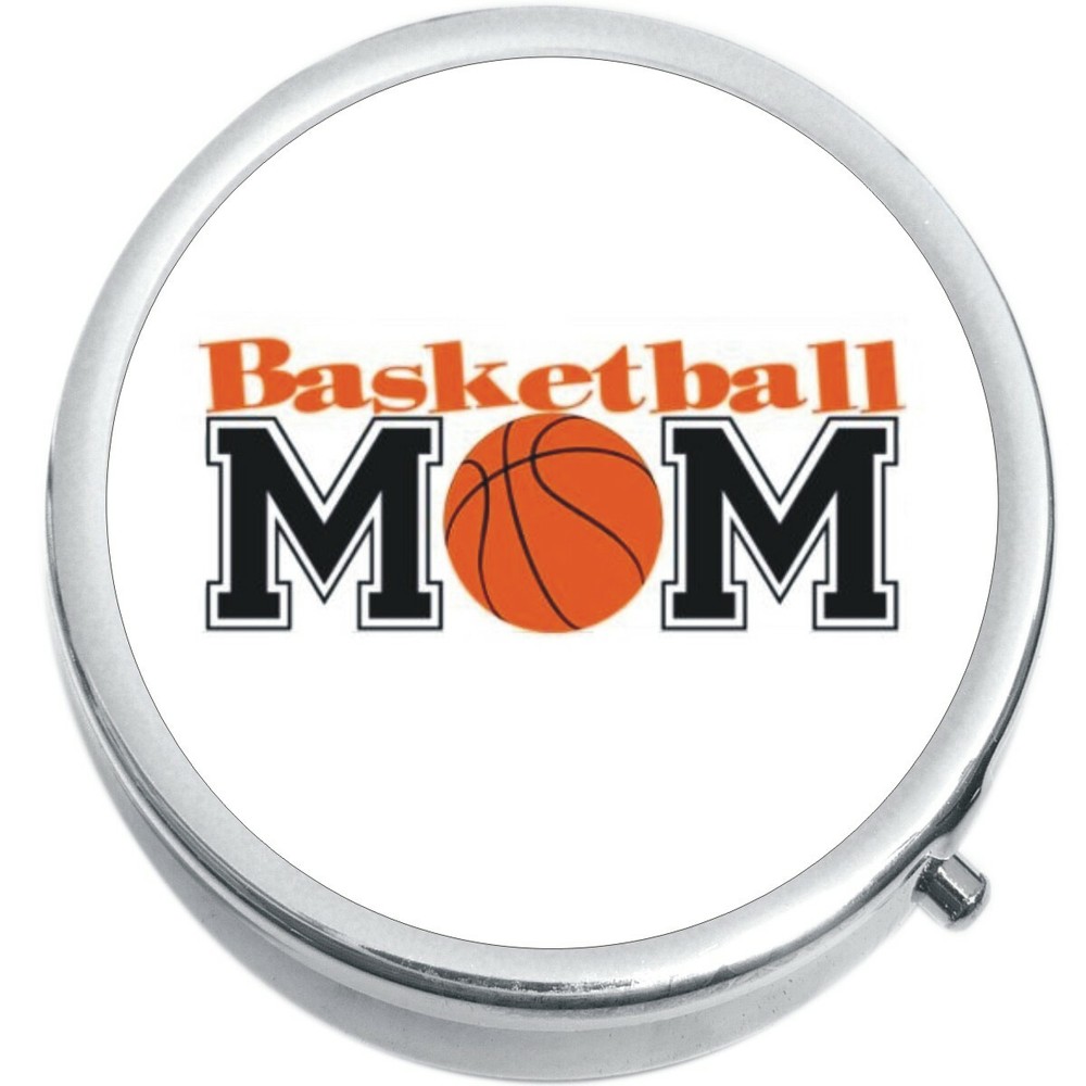 Basketball Mom Medicine Vitamin Compact Pill Box