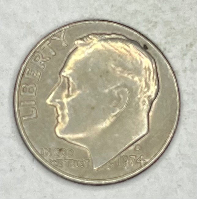 1974 P and D Roosevelt Dimes
