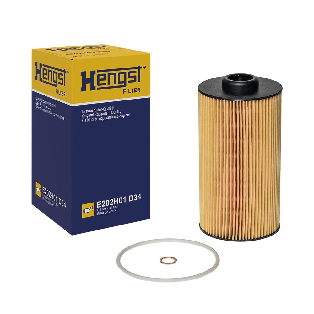 Hengst E202H01 D34 Oil Filter White