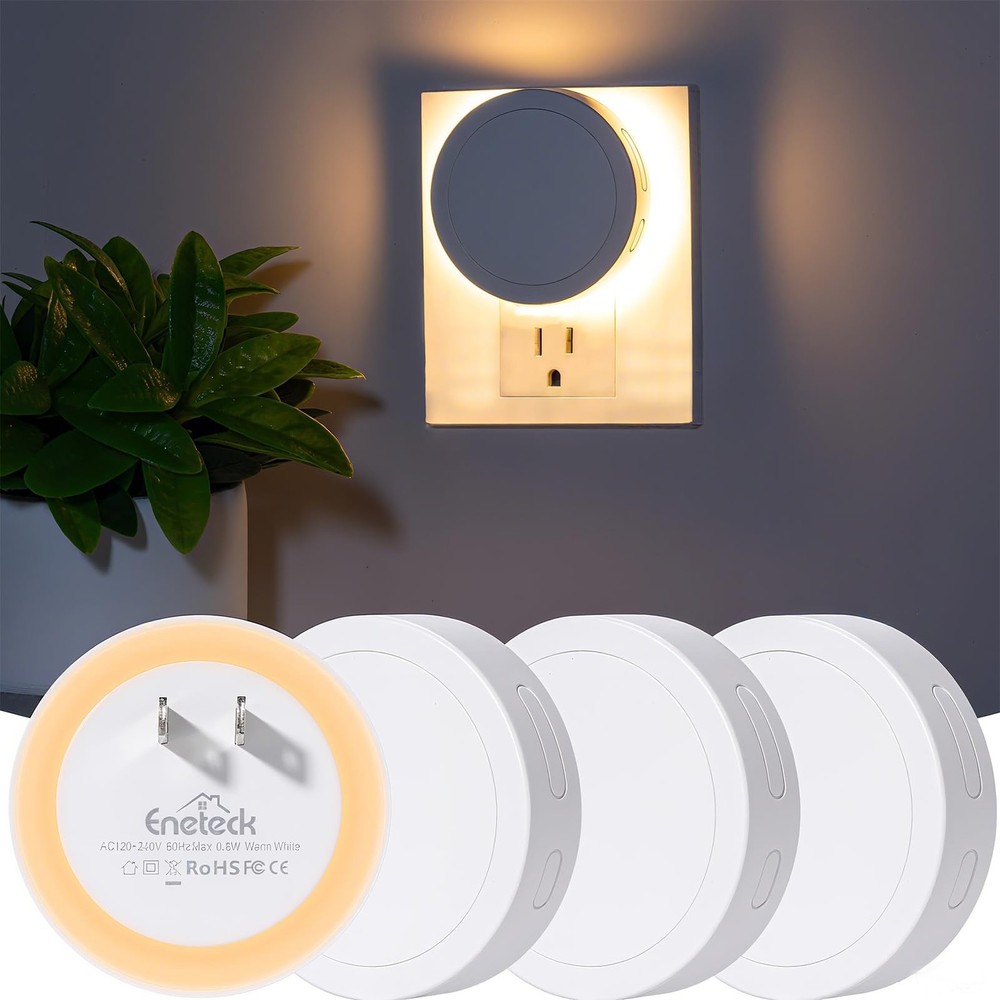 Night Lights Plug into Wall, Backlit Night Light with Light Sensor, Soft Dim ...