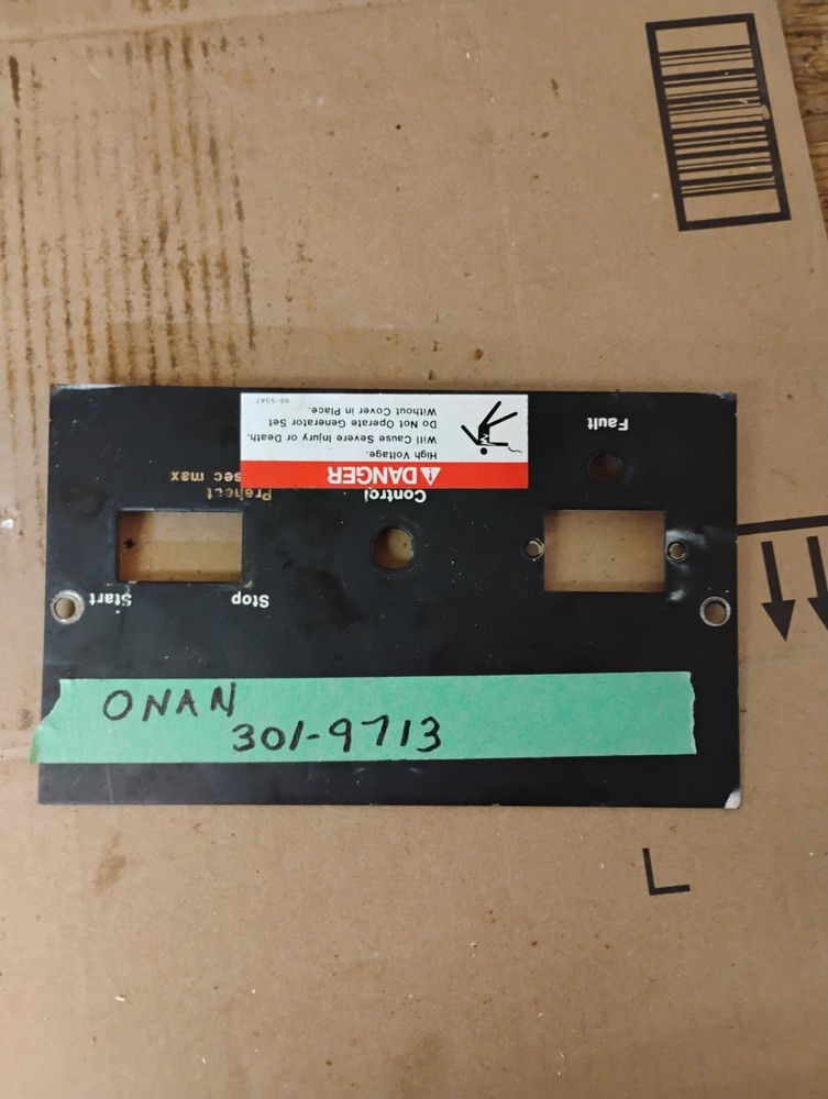 ONAN GENERATOR 9MME A 1A CONTROL PANEL 301-9713