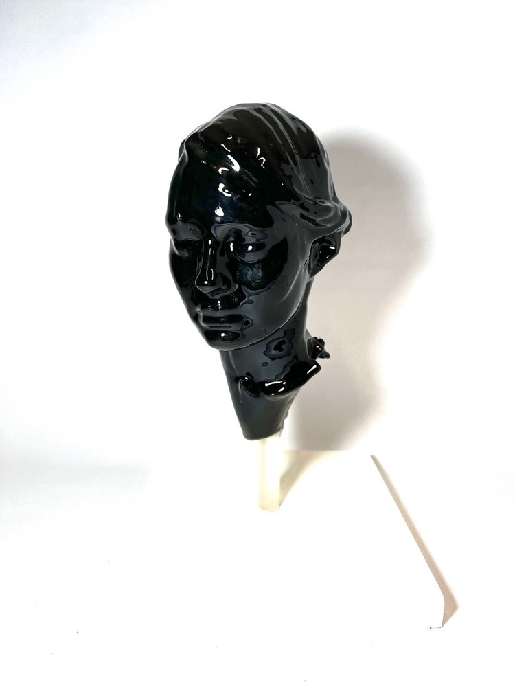 JOSEPH MARR LICORICE LAURA HEAD SCULPTURE