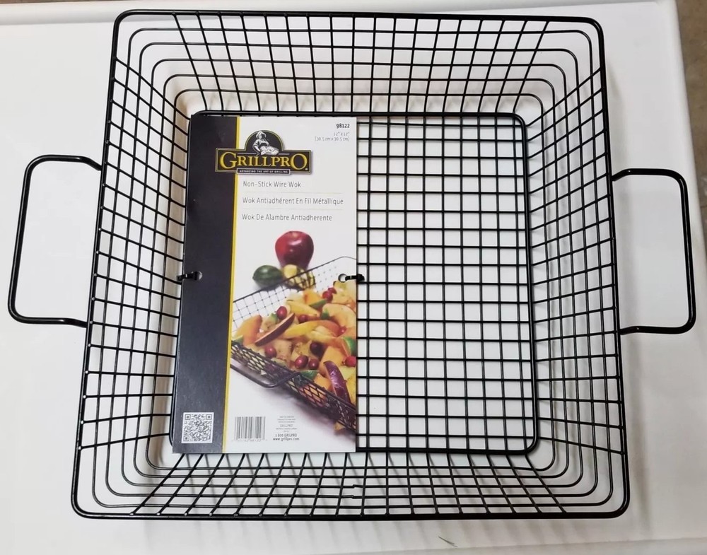 GrillPro 98122 non stick wire Wok