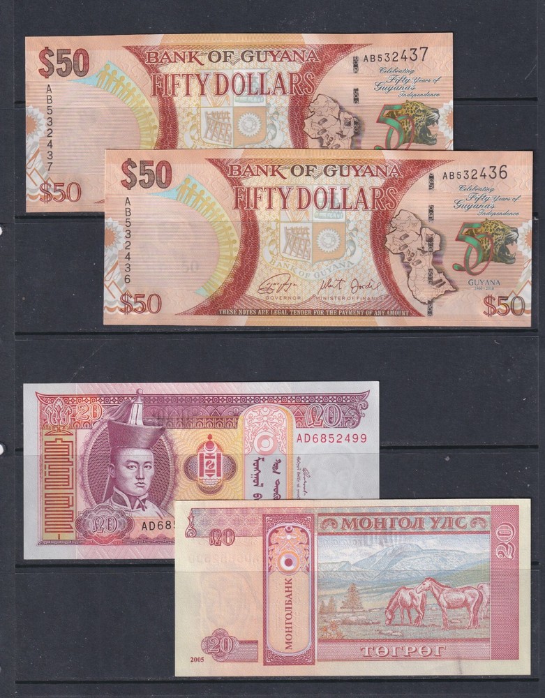 5 Worldwide aUNC/UNC Banknotes - Countries as Shown (43)
