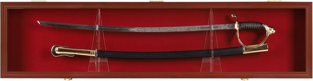 DisplayGift 1 Sword Sabre Cabinet Stand Holder Wall Rack Display Case Shadow ...