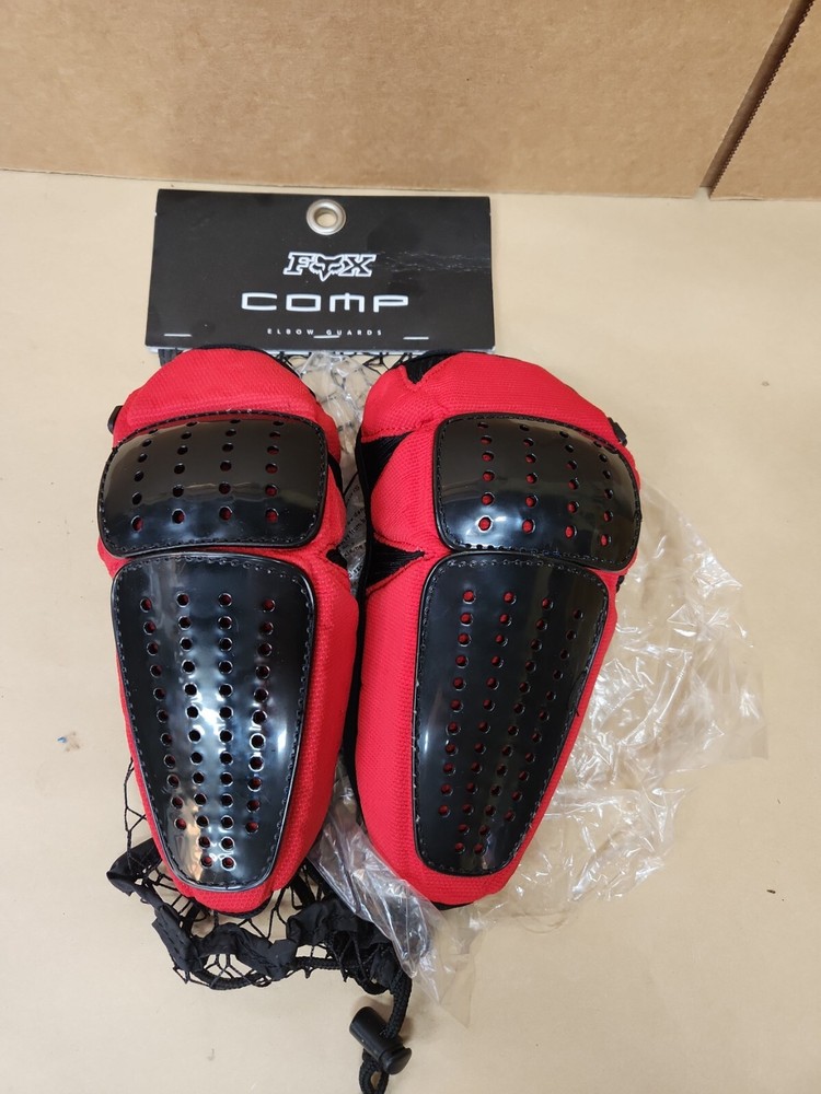 Fox Comp Elbow Guards Black / Red Size Medium 08009-017-004