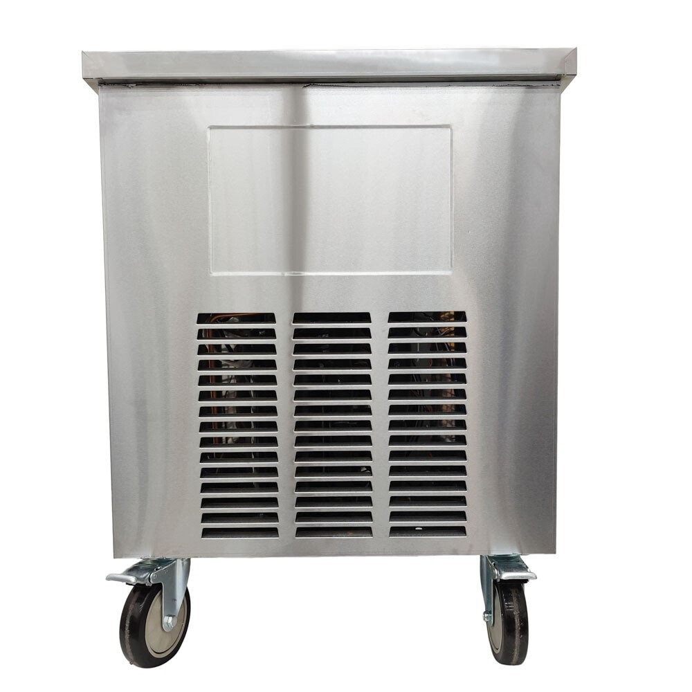 19*19in 110V Commercial Square Rolled Ice Cream Maker Frozen Yogurt Machine