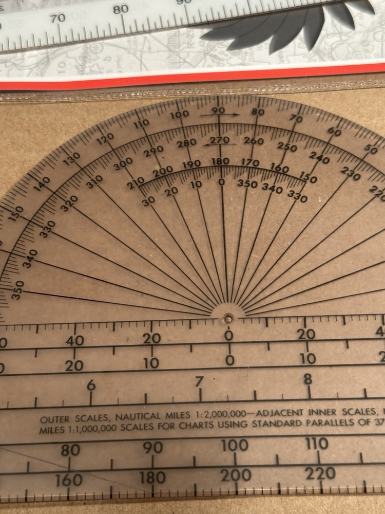 Gleim Navigational Plotter.Sectional/World AeronauticalTerminal Area Chart Scale
