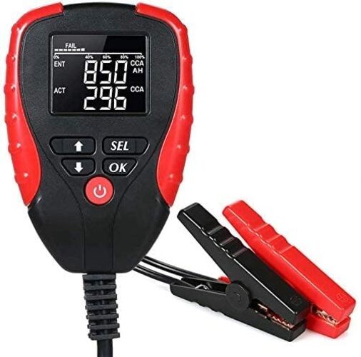 12V Car Battery Tester, Auto Battery Load Analyzer with LCD Display - Test red