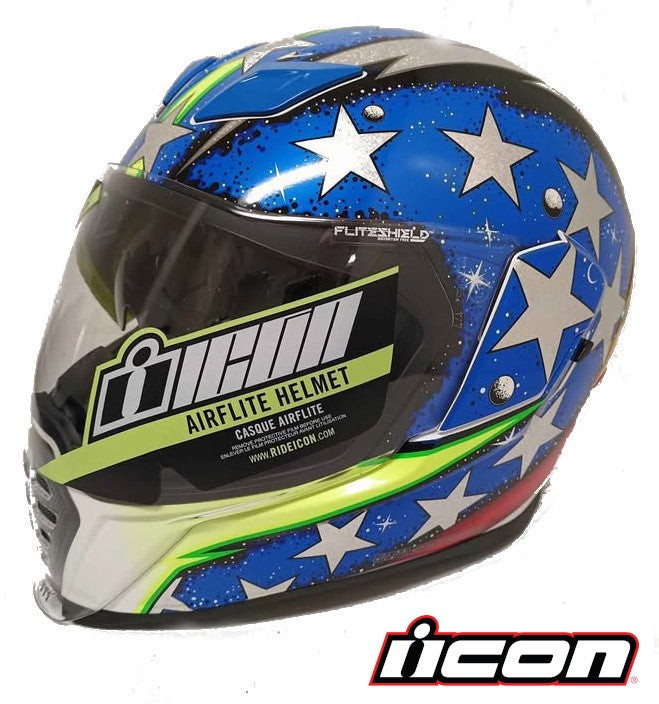Icon Airflite Helmet Space Force Glory (Clear Shield Only) Size Large