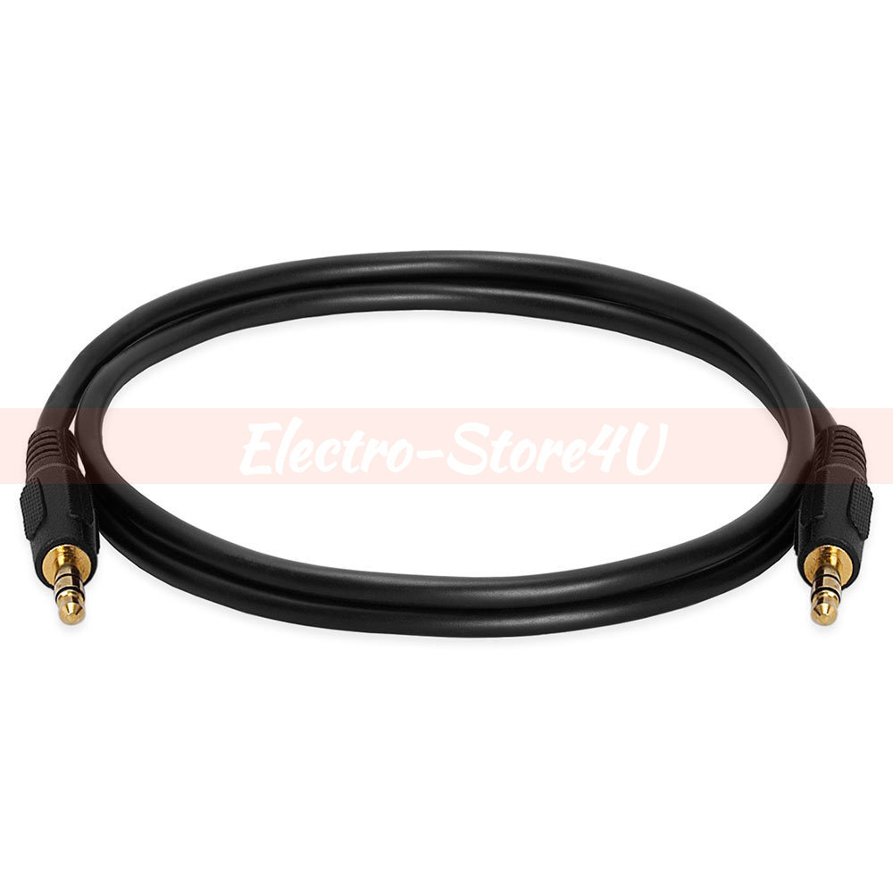 3.5mm Male to Male Cable 3ft 6ft 12ft 25ft 50ft 100ft Lot Stereo Audio Aux 1/8"