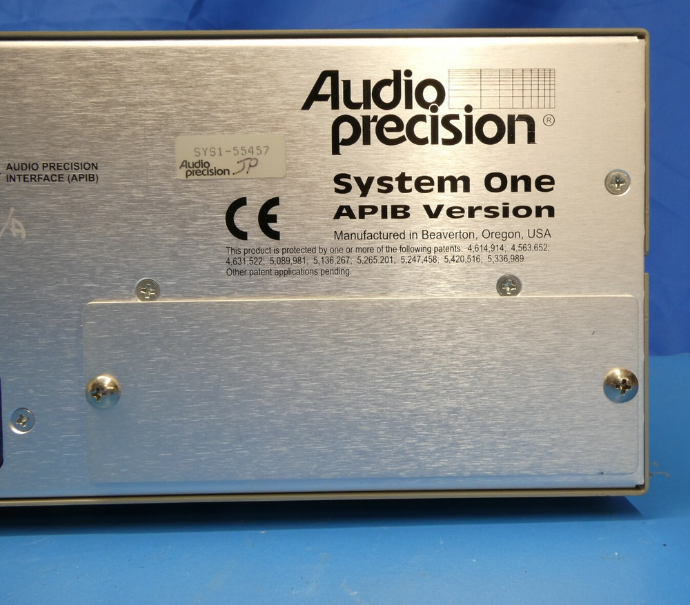 Audio Precision SYSTEM ONE SYS-11A (SYS1-55457) with manual