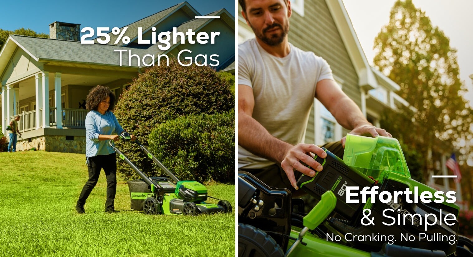 Greenworks 80V 21 inch Self-Propelled Mower w/ 4Ah + 2Ah Battery & Rapid Charger