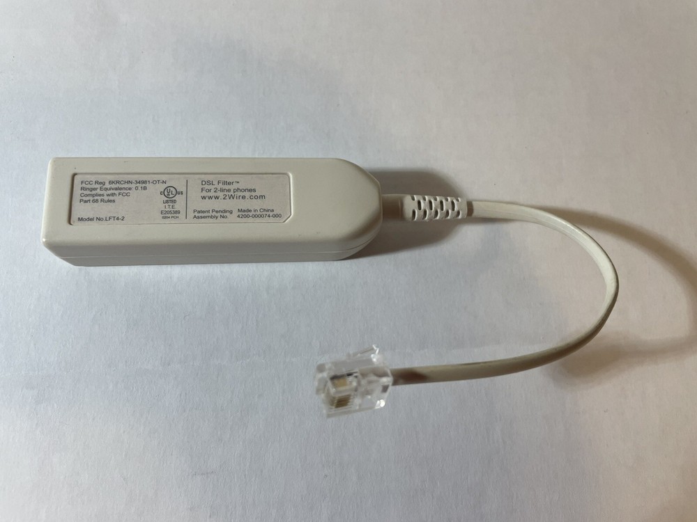 2Wire DSL Filter for 2-Line Phones LFT 4-2