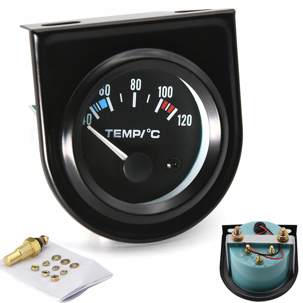 2'' 52mm Pointer White Digital LED Electronic Water Temp Temperature Gauge 12V