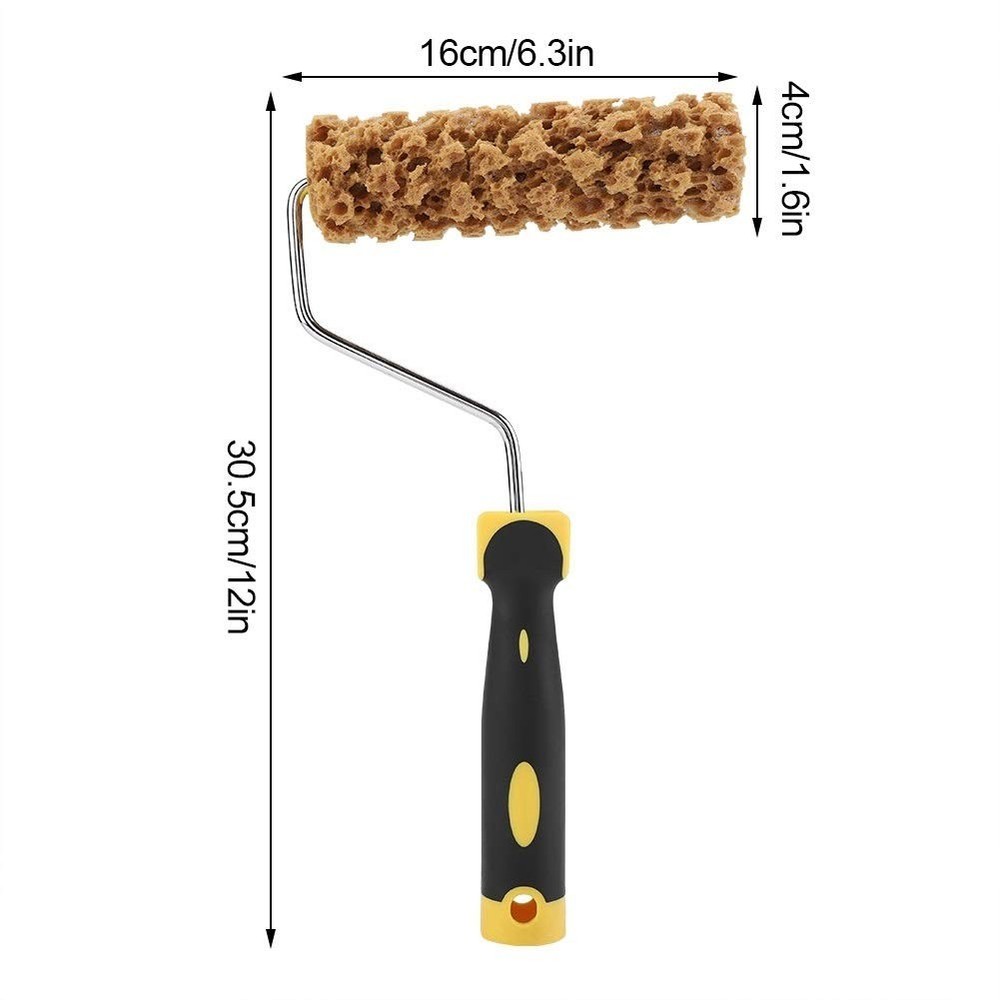 Maxmartt Texture Paint Rollers, Texture Pattern Paint Roller Brush with Handle D