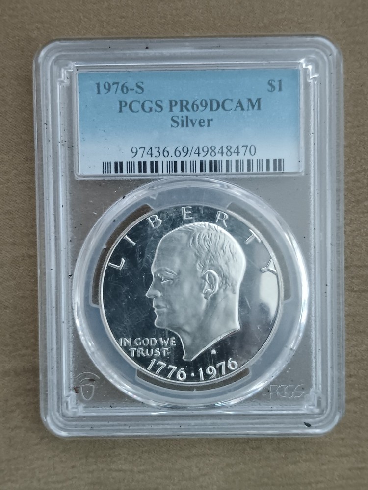 1976 S Eisenhower $1 PCGS  PR69DCAM  Silver