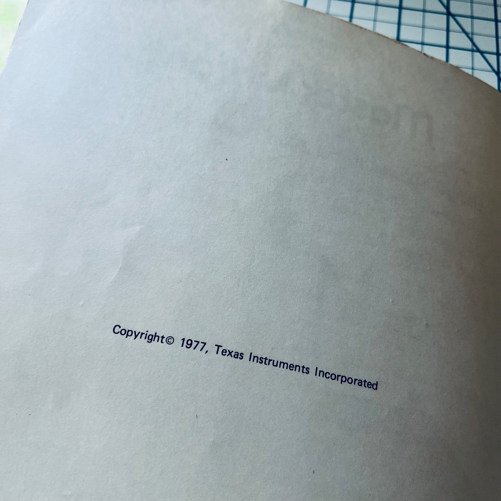 TI Programmable 58/59 Master Library Manual 1977 Vintage Calculator Software