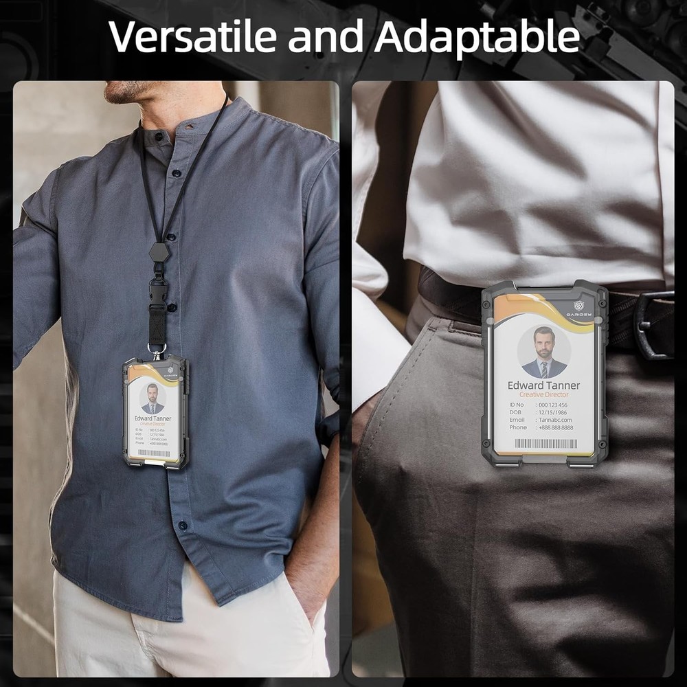 Leather ID Badge Holder Wallet