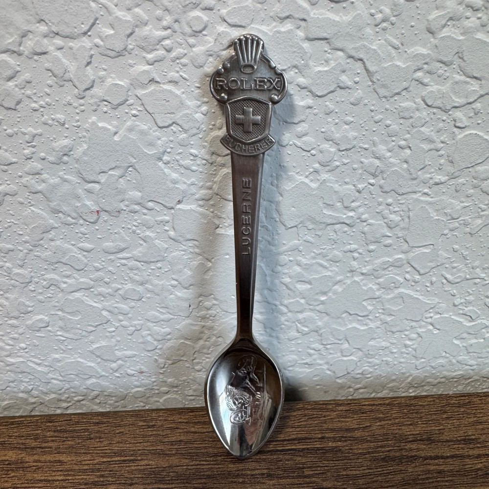 Lucerne Rolex Bucherer Silver Plated Collectable Spoon