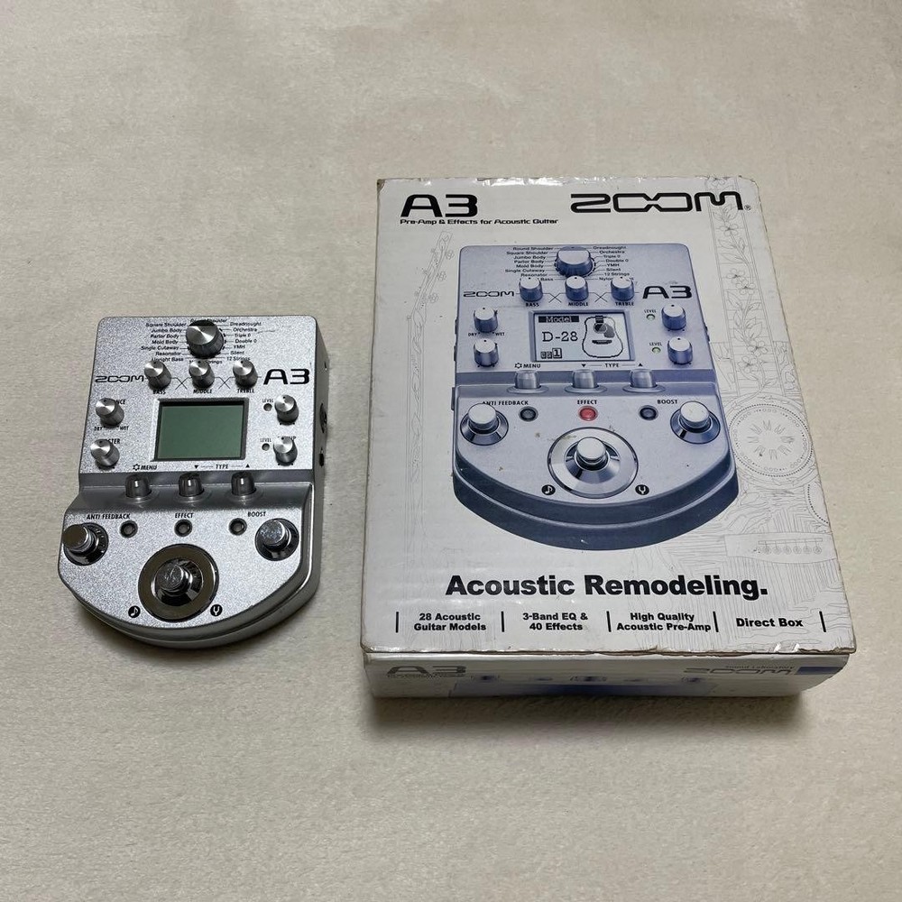 ZOOM A3 Acoustic Guitar Multi Effects Processor Preamp DI Pedal
