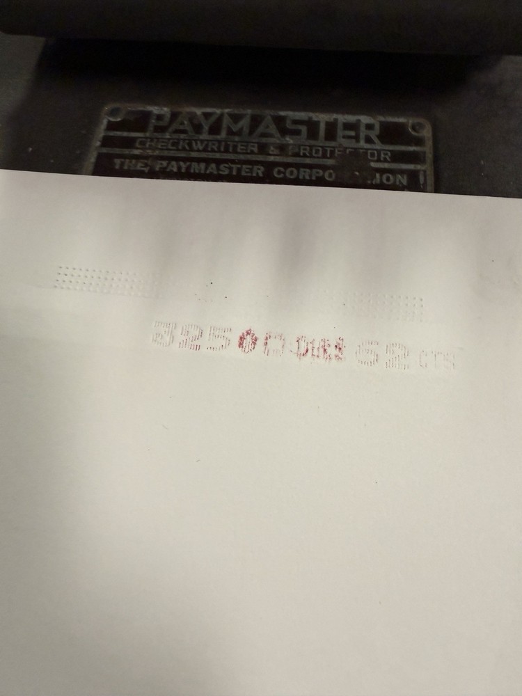 Vintage Paymaster Check Writer & Protector Printer Machine Series 400