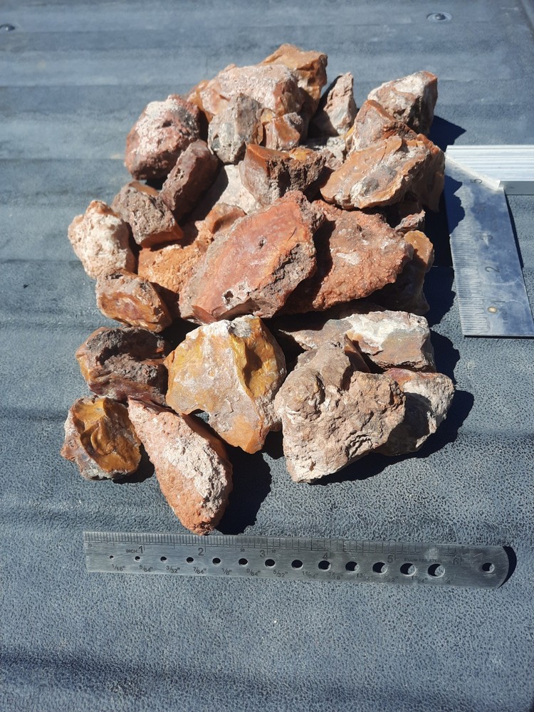 Red/Yellow Jasper Agate Chert Nodule Botryoidal Rough Lot!