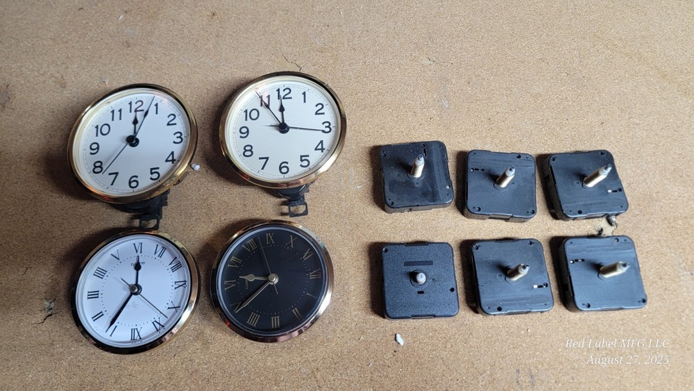 Quartex Quartz Clock Movement Mechanism Kit, Clock Face , 10x Lot