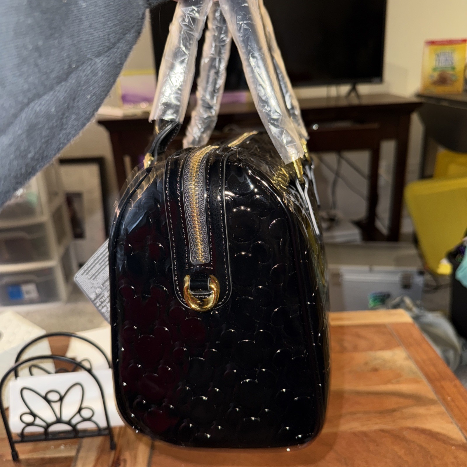 Disney Black Mickey Purse With Cross Body Strap