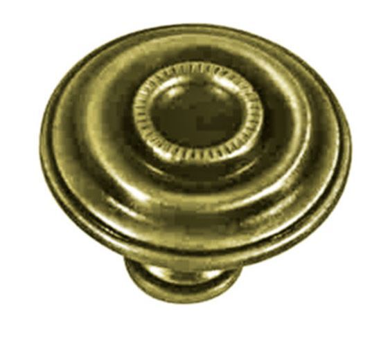 1-3/4" Decorative Knob Antique Brass