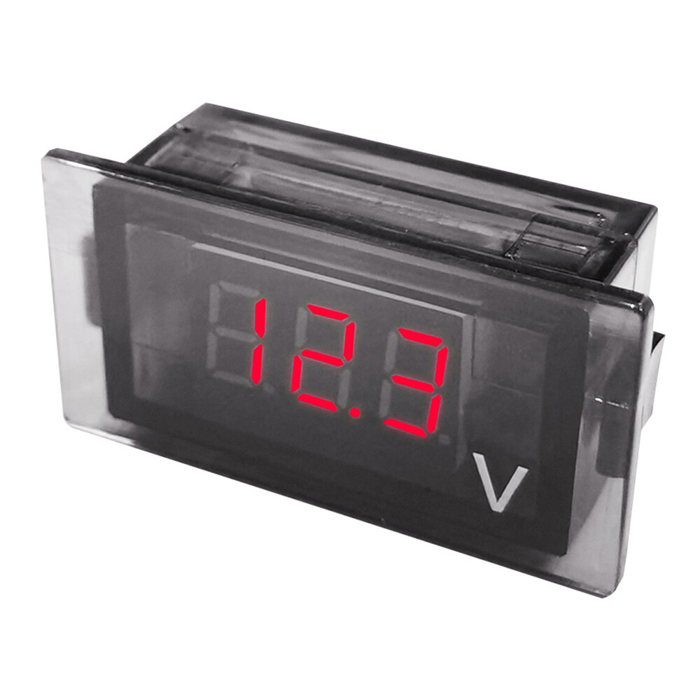 DC12~24V 3-Digit Digital Voltmeter High Precision LED Panel Type Waterproof