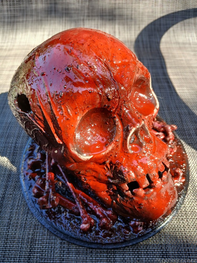 The Texas Chainsaw Massacre Skinned Skull Horror Prop