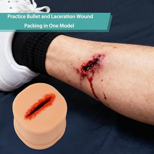 Laceration Wound Packing Simulator - Hemostasis & Bleed Control Trainer for Medi
