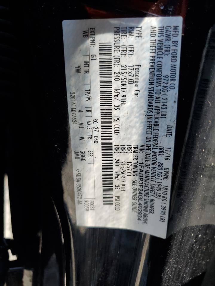 Driver Front Window Regulator Electric Fits 12-18 FOCUS 4876499