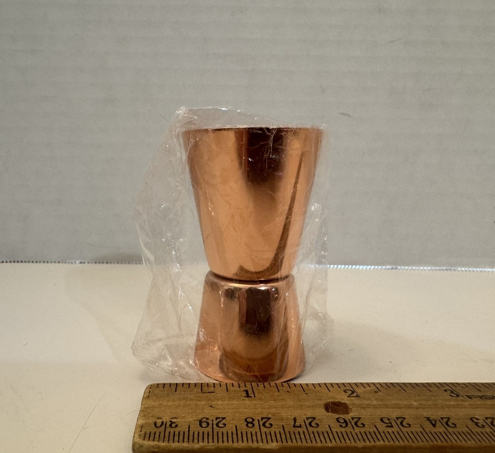 Copper Colored Measuring Jigger Shot Glasses Double Sided Jigger