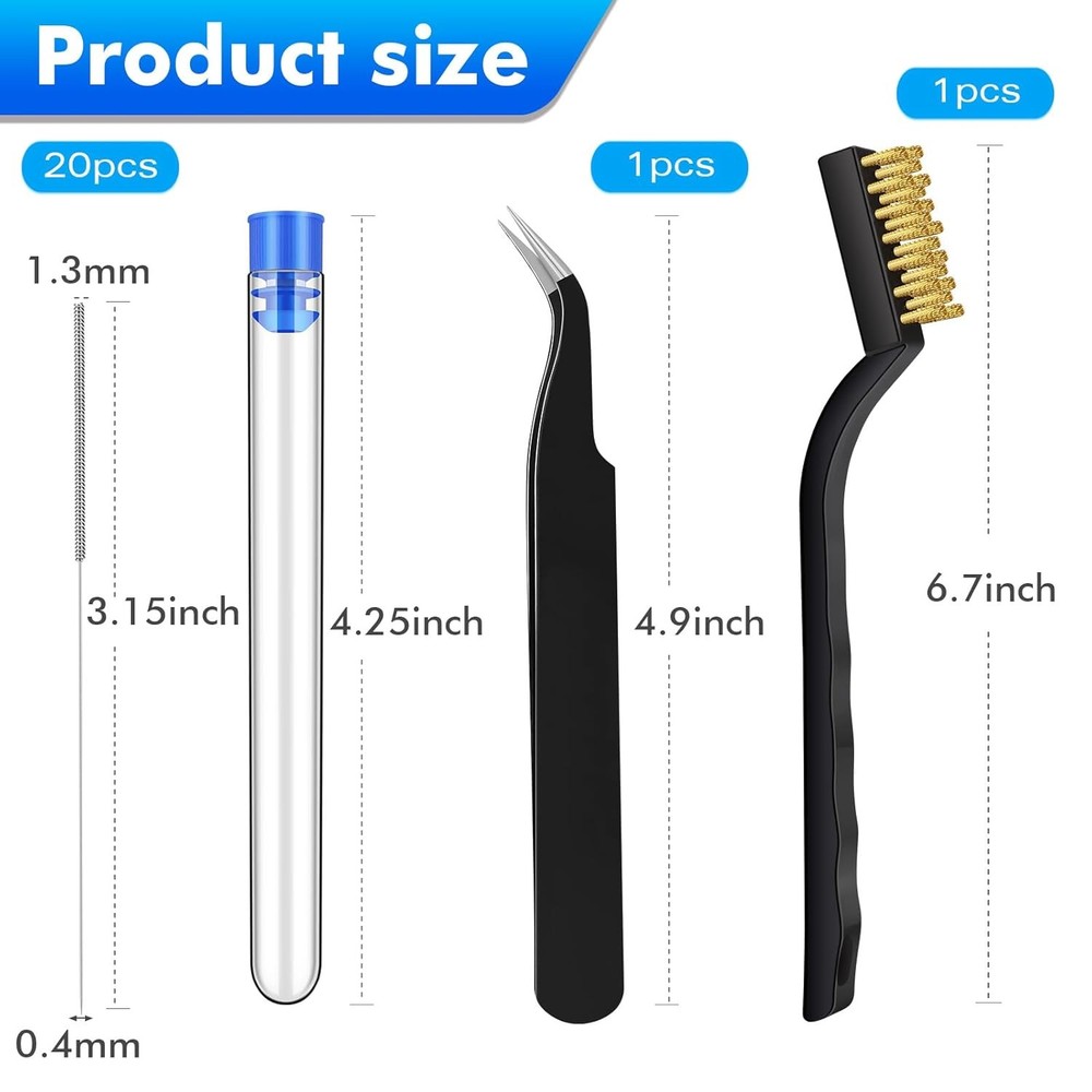 22PCS 3D Printer Nozzle Cleaning Kit, Kit with 20x 0.4mm...