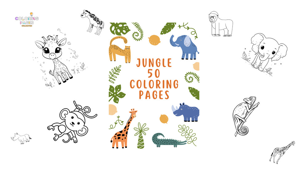 Jungle 50 coloring pages