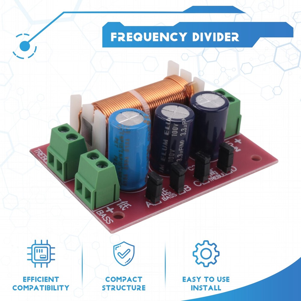 400W Speaker Crossover 2 Way High-Low 4-16 Ohm Frequency Divider for8274