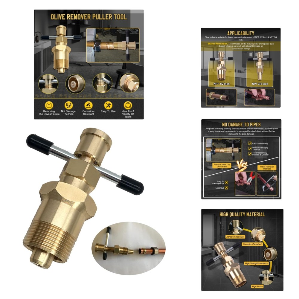 Olive Puller Not Damage The Pipe Olive Remover Ferrule Puller Corrosion-Resis...