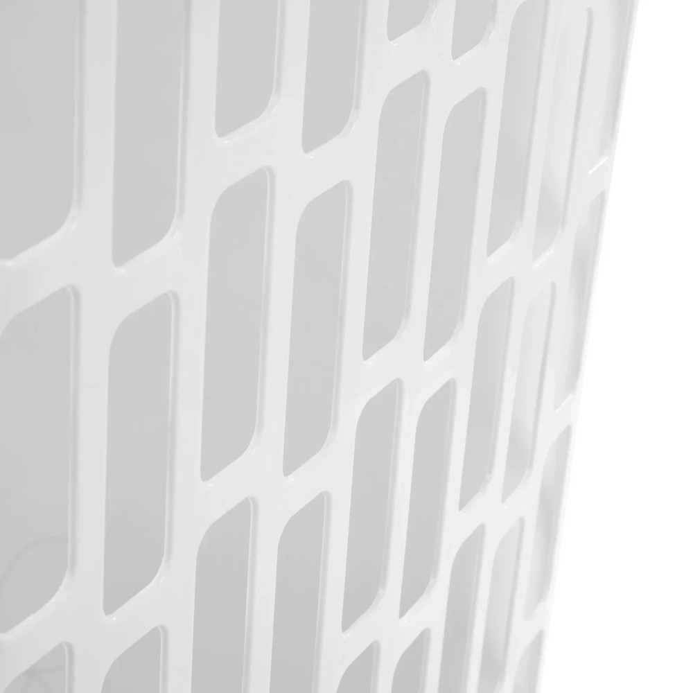 Mainstays Rectangular Open Laundry Hamper, Plastic White