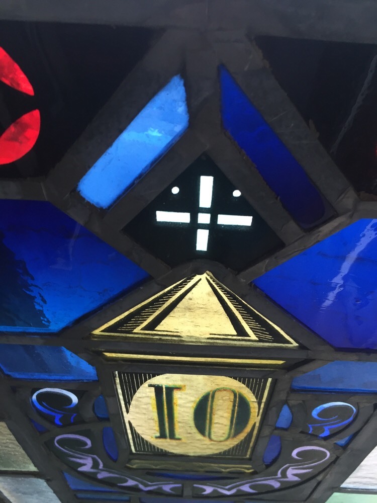 Sg 696 Antique Painted And Fired Religious Window Tabernacle