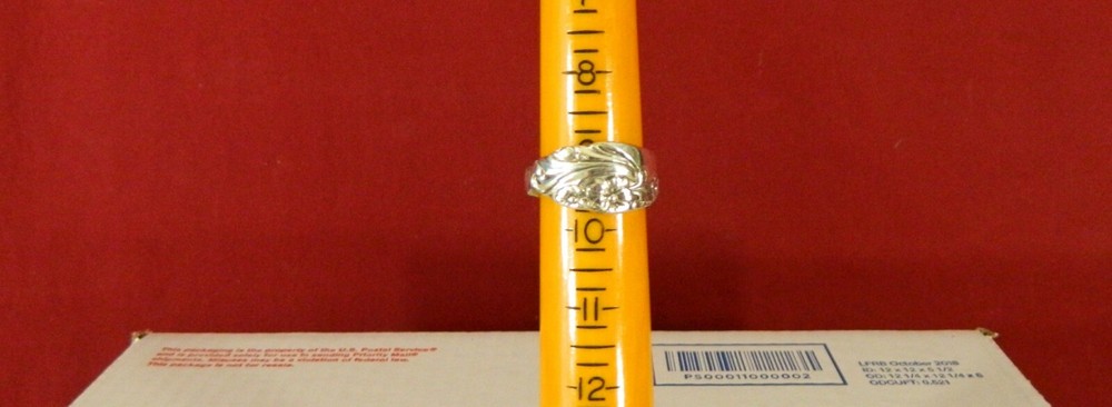 5 Silver Plated Spoon Rings Size 9