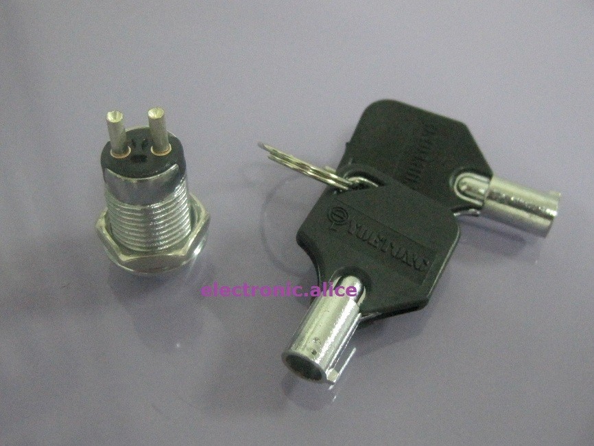 2 pcs Key Switch ON/OFF Lock Switch w/ Plastic Handle new