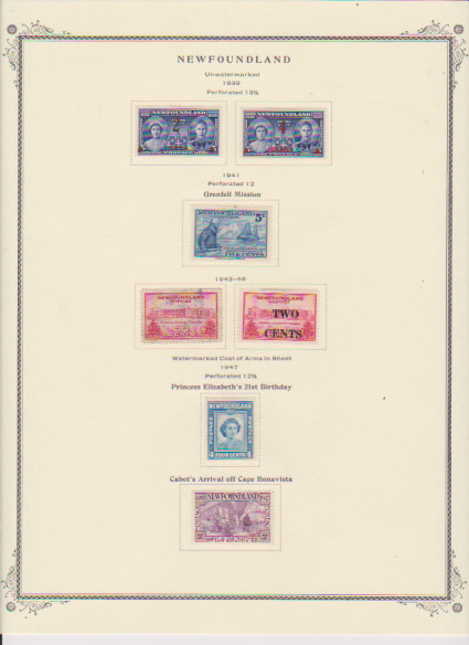 Canada Pre-Confederation Pages with Stamps