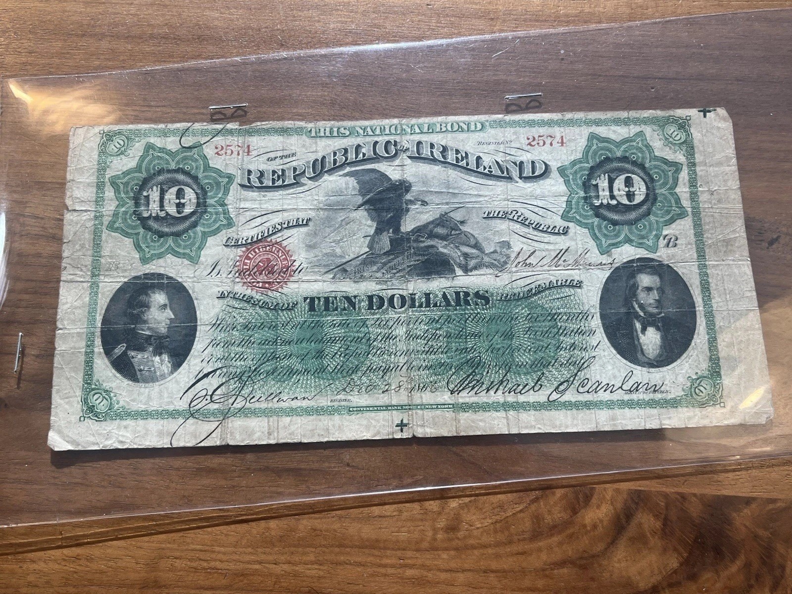 Fenian Irish Republic of Ireland Type  II Issue $10 Dollars