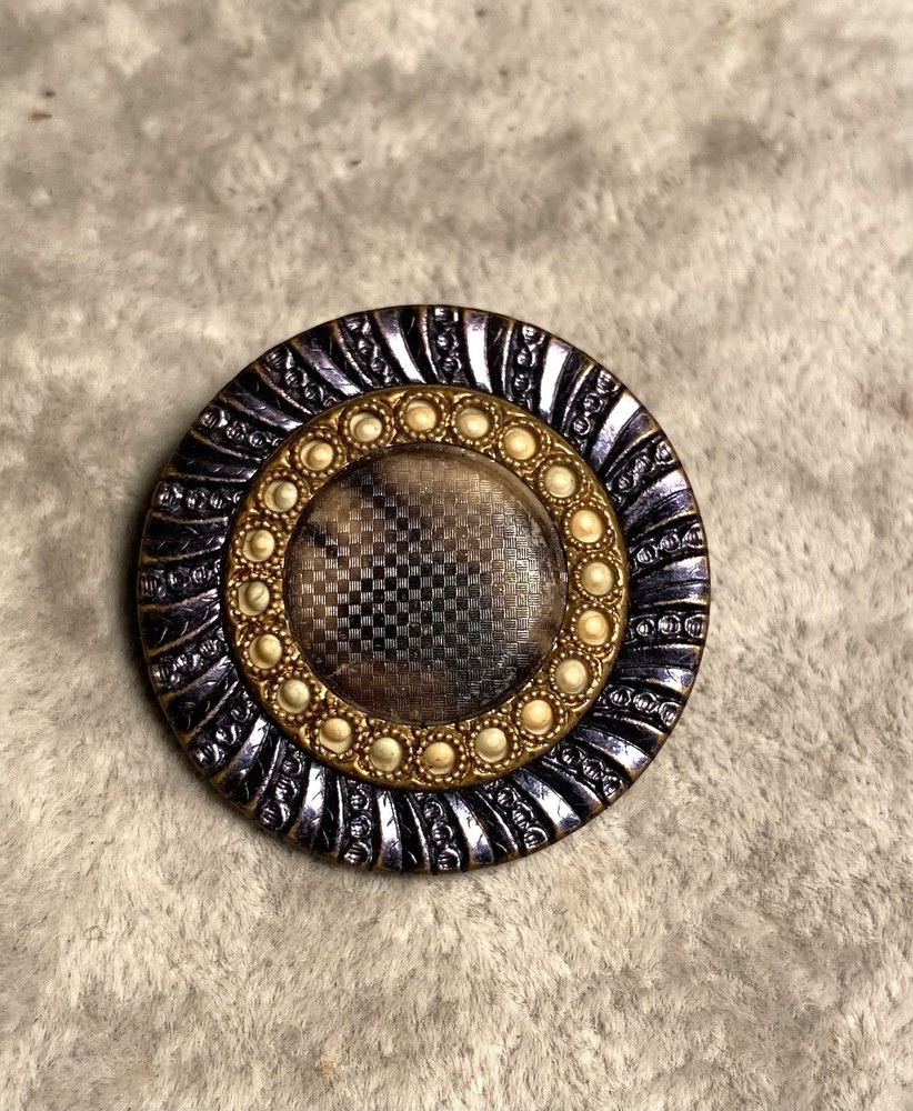 Victorian Unique Celluloid  Antique Button 1-1/4” Diameter